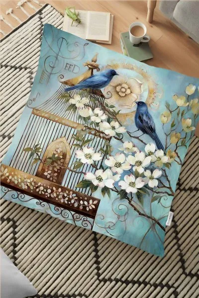 70x70 Modern Baskılı Dekoratif Yer Minderi Kılıfı 223952