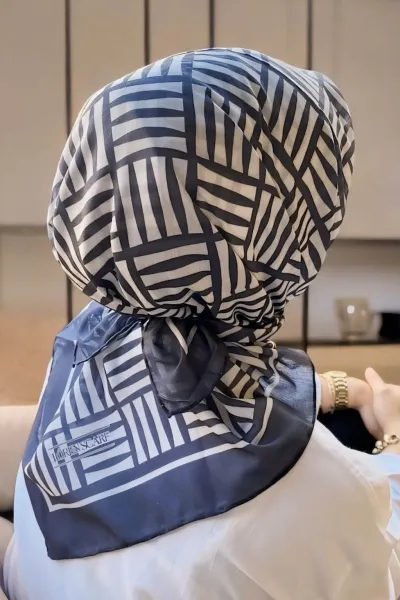 90x90 Baskılı El Dikimi Soft Eşarp 278539