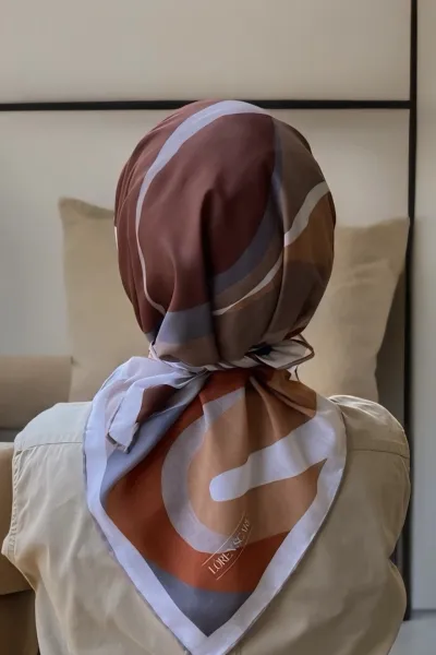 90x90 Baskılı El Dikimi Soft Eşarp 278546