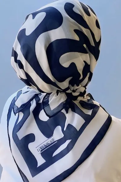 90x90 Baskılı El Dikimi Soft Eşarp 278553