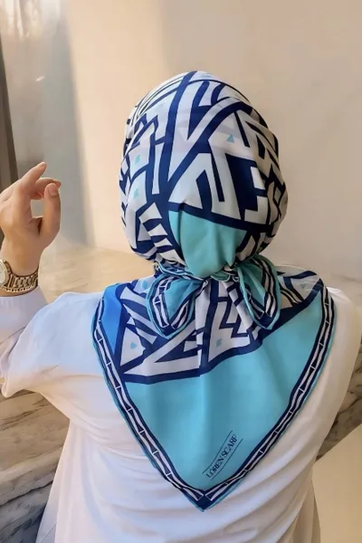 90x90 Baskılı El Dikimi Soft Eşarp 278555