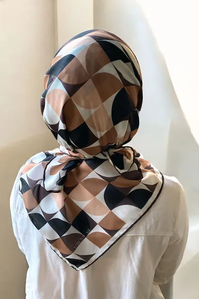 90x90 Baskılı El Dikimi Soft Eşarp 300831