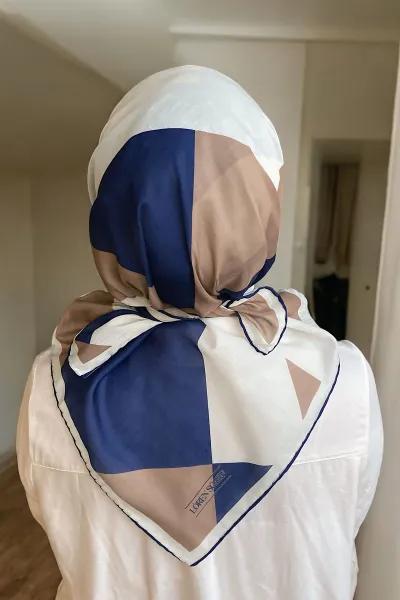 90x90 Baskılı El Dikimi Soft Eşarp 300835