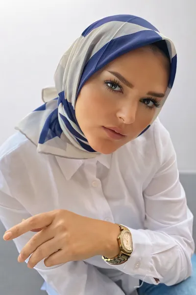 90x90 Baskılı El Dikimi Soft Eşarp 300837