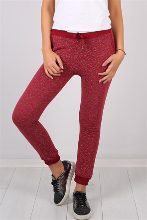 Bilek Sıkmalı Bordo Eşofman Altı 4954B