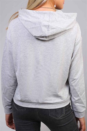 Kapşonlu Kısa Sweat 2825B