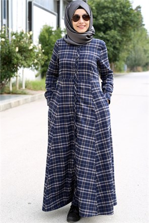 Kışlık Kaşmir Bayan Elbise 4492B