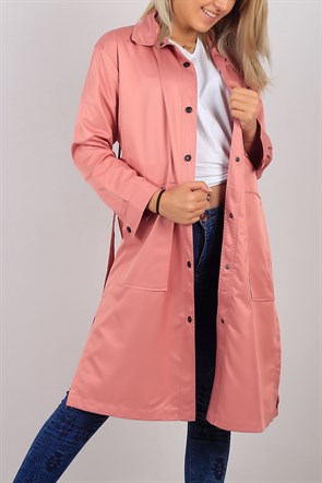 Kemerli Look Baskı Trençkot 3160B