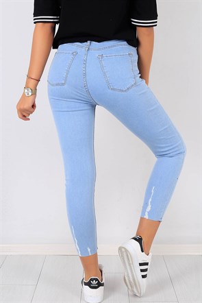 Likralı Bayan Kot Pantolon 5343B