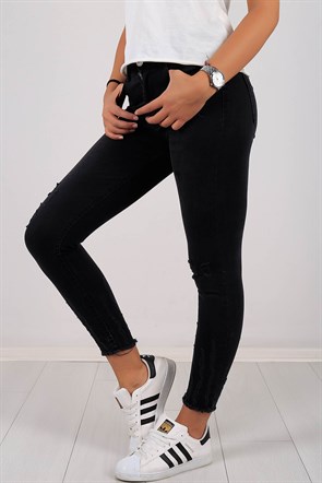 Likralı Bayan Kot Pantolon 5590B