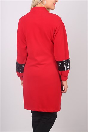 Pul Detay Bordo Hırka 4945B