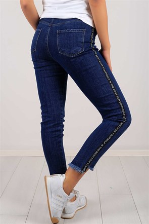 Püskül Paça Mom Bayan Kot Pantolon 6355B