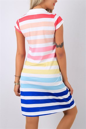Renk Desenli Lacose Tunik 5161B