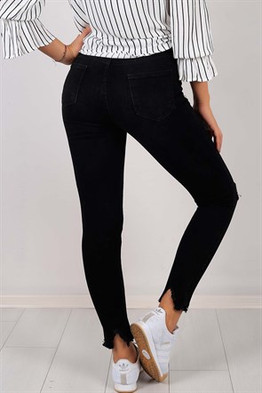 Yırtmaç Desenli Bayan Kot Pantolon 6092B