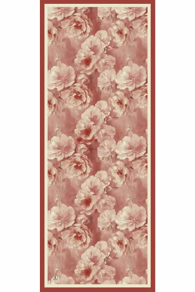 Açık Bordo 70x180 Cm Dijital Baskılı Çiçek Desen Soft Şal 482109