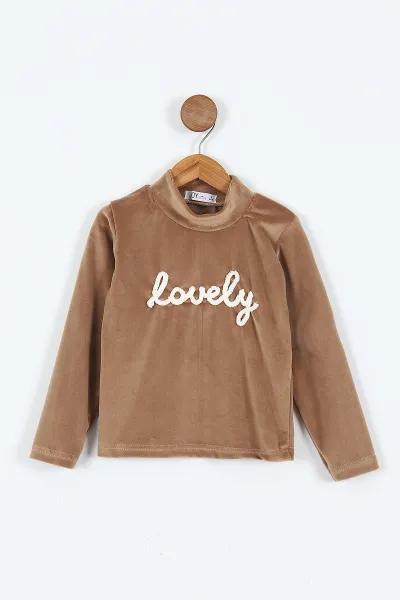 acik-kahve-5-12-yas-lovely-nakisli-yarim-balikci-yaka-kadife-kiz-cocuk-sweat-410596