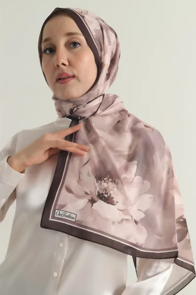 Açık Kahve 75x180 Cm Our Fashion Dijital Baskılı Desenli Soft Şal 396816
