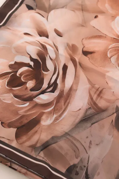 Açık Kahve 75x180 Cm Our Fashion Dijital Baskılı Desenli Soft Şal 408592