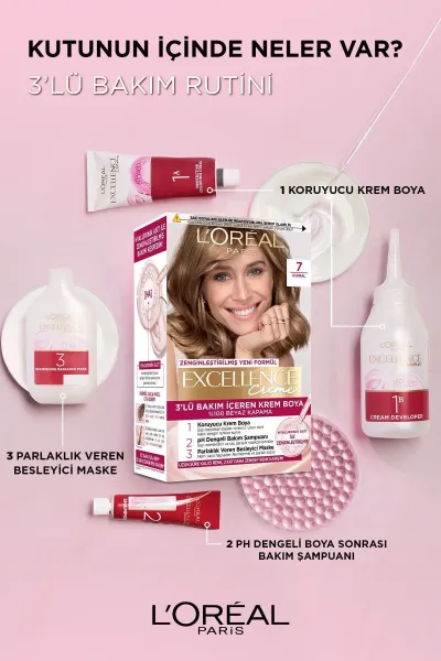 Açık Kahve L’Oréal Paris Excellence Creme 6 Açık Kahve Saç Boyası 282924