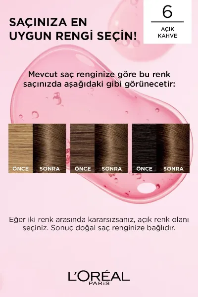 Açık Kahve L’Oréal Paris Excellence Creme 6 Açık Kahve Saç Boyası 282924