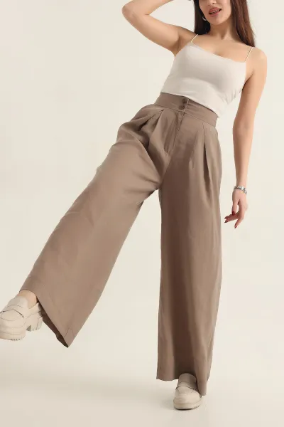 acik-kahve-pileli-cepli-bayan-tencel-pantolon-337617