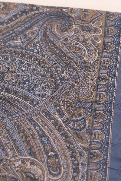 Açık Mavi 75x180 Cm Our Fashion Dijital Baskılı Desenli Bambu Kraş Şal 408705
