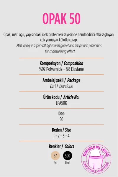 Açık Ten-51 Penti Mikro 70 Den Kadın Külotlu Çorap 420836