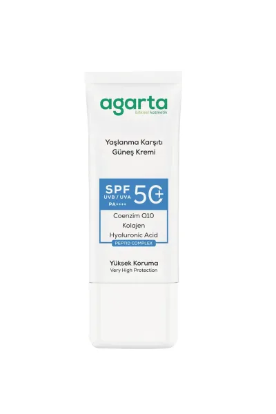 Agarta Yaşlanma Karşıtı Collagen Destekli Spf+50 Yüz Güneş Kremi 50 Ml 443940