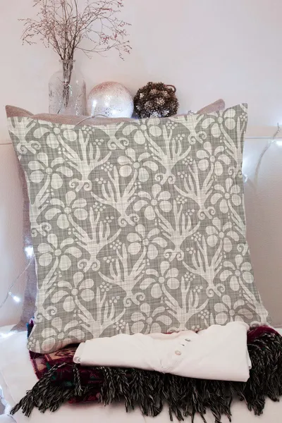 Taş 43x43 Dijital Baskılı Fermuarlı Modern Kırlent Kılıfı 272757