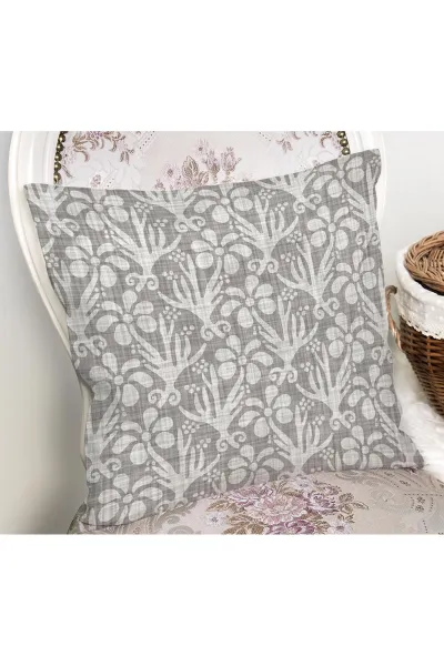 Taş 43x43 Dijital Baskılı Fermuarlı Modern Kırlent Kılıfı 272757