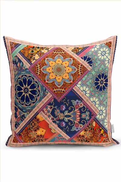 Altın 43x43cm Çift Taraflı Dijital Baskılı Dekoratif Modern Yastık Kırlent Kılıfı 218982