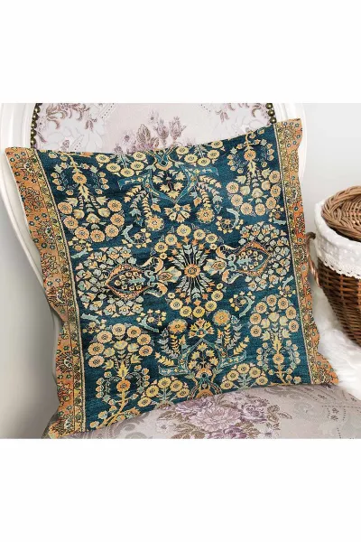 43x43 Dijital Baskılı Fermuarlı Modern Kırlent Kılıfı 308764
