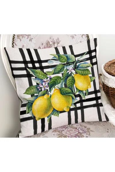 43x43 Dijital Baskılı Fermuarlı Modern Kırlent Kılıfı 308683