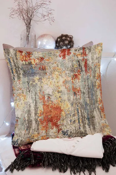 43x43 Dijital Baskılı Fermuarlı Modern Kırlent Kılıfı 308769