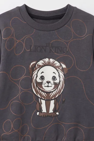 Antrasit (1-4 Yaş) Lion King Baskılı 2 İp Erkek Çocuk&Bebek Mevsimlik Takım 495091