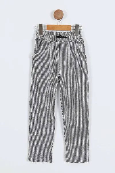 Antrasit (11-14 Yaş)Fitilli Likralı Erkek Çocuk Jogger Pantolon 357089