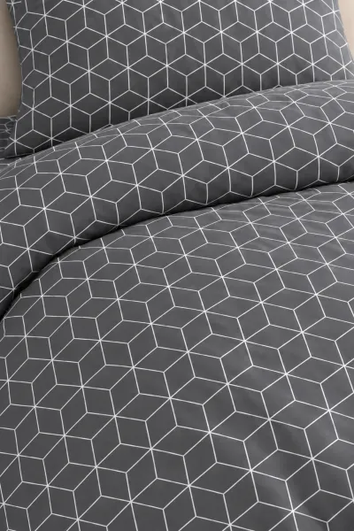 Antrasit 160x220 Cm Bella Home Tek Kişilik Lastikli Çarşaf Nevresim Takımı 491124