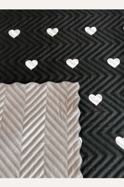 Antrasit 160x240 Cm Tek Kişilik Çok Amaçlı Pike Takımı 395549