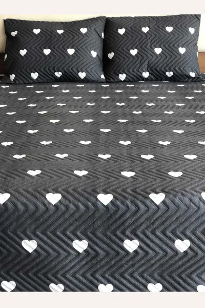 Antrasit 160x240 Cm Tek Kişilik Çok Amaçlı Pike Takımı 395549