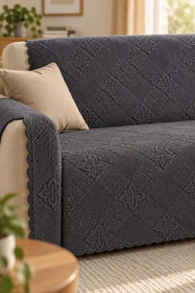 Antrasit 170x215 Cm Bella Home Focus Asorti Koltuk Örtüsü 487073