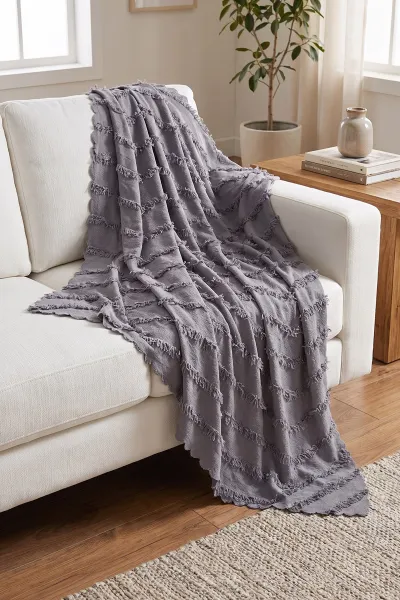 Antrasit 170x220 Cm Desenli Sakallı Koltuk Örtüsü 479572