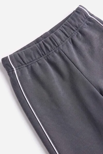 Antrasit (2-6 Yaş) Baskılı Biye Detaylı 3 İp Şardonlu Erkek Çocuk Kışiık Takım 484166