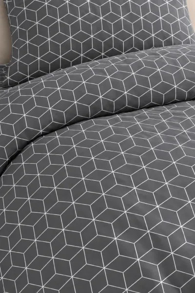 Antrasit 200x220 Cm Bella Home Çift Kişilik Fitted New Box Nevresim Takımı 487083