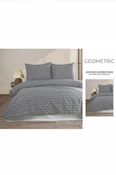 Antrasit 200x220 Cm Bella Home Çift Kişilik Fitted New Box Nevresim Takımı 487083