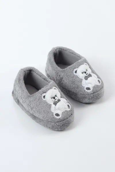 Antrasit ( 21 - 24 ) Peluş Figürlü Bebek Panduf 496283