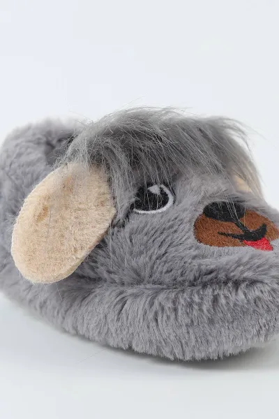 Antrasit ( 21 - 24 )Peluş Figürlü Çocuk Panduf 498628