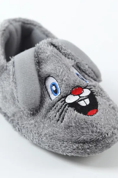 Antrasit ( 25 - 30 ) Peluş Figürlü Erkek Çocuk Panduf 488260
