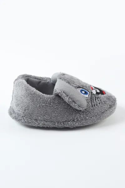 Antrasit ( 25 - 30 ) Peluş Figürlü Erkek Çocuk Panduf 488260
