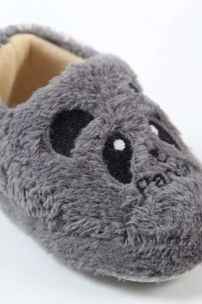 Antrasit ( 25 - 30 ) Peluş Figürlü Erkek Çocuk Panduf 488289