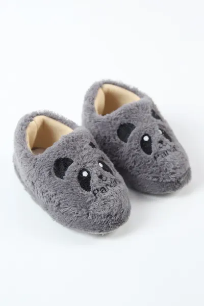 Antrasit ( 25 - 30 ) Peluş Figürlü Erkek Çocuk Panduf 488289